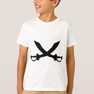 Camiseta ícone da espada do saber do pirat