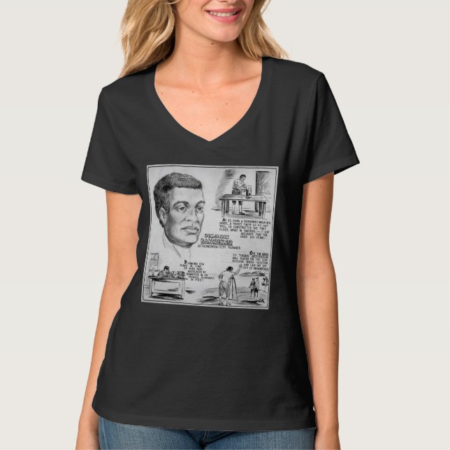 Camiseta Ícone da História Negra: Benjamin Banneker, Cienti (Frente)