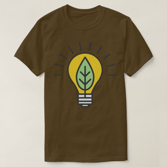 Camiseta Ícone de Ambiente de Luz Verde (Frente do Design)