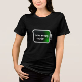 Camiseta Ícone de Bateria Modo de Baixa Energia Gráfico Dig