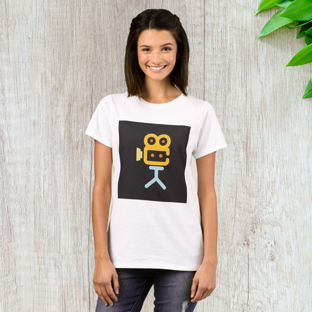 Camiseta Ícone de Câmera de Filme Equipamento de Filme Mini (Criador carregado)