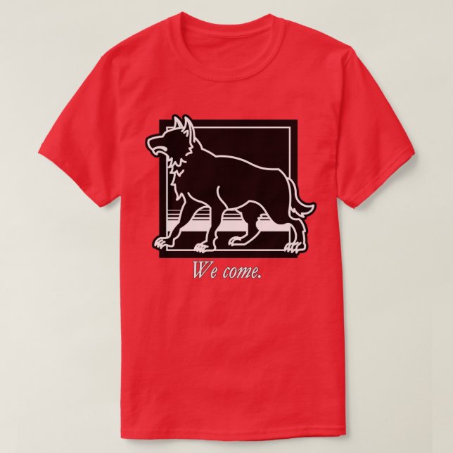 Camiseta Ícone de Capítulo de Lobo WOT com Cotação (Frente do Design)