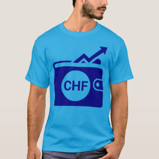 Camiseta ícone de carteira de moeda Franco Suíço CHF
