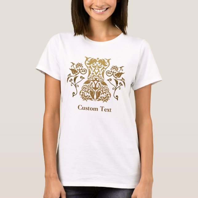 Camiseta Ícone de Damasco Corset Floral (Frente)