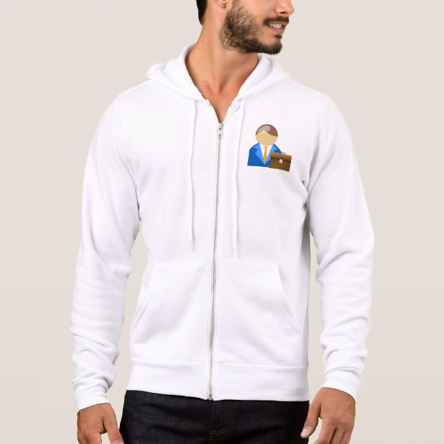 Camiseta Ícone de Empresário Profissional com Pasta (Frente)
