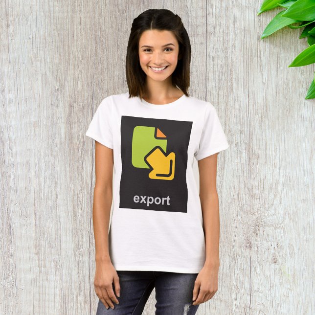 Camiseta Ícone de Exportação de Tecnologia Arquivo de Dados (Criador carregado)