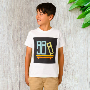 Camiseta Ícone de Gráfico de estante Minimalista