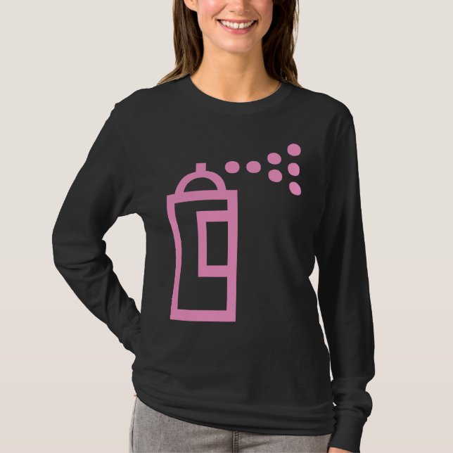 Camiseta Ícone de Lata de Spray (Frente)