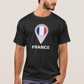 Camiseta Ícone de Localização do Sinalizador França