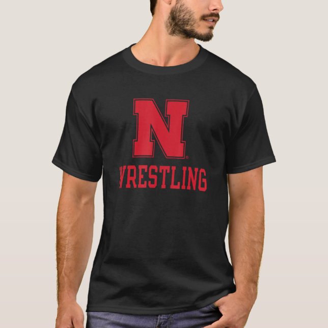 Camiseta Ícone De Luta De Nebraska Cornhuskers Oficialmente (Frente)