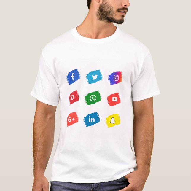 Camiseta Ícone de mídia social (Frente)
