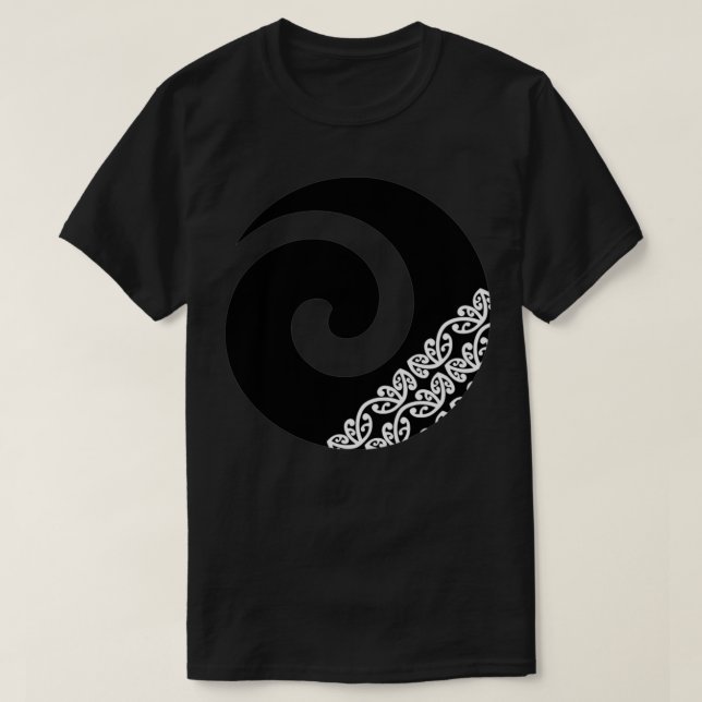 Camiseta Ícone de Novos Começos Maori Koru (Frente do Design)