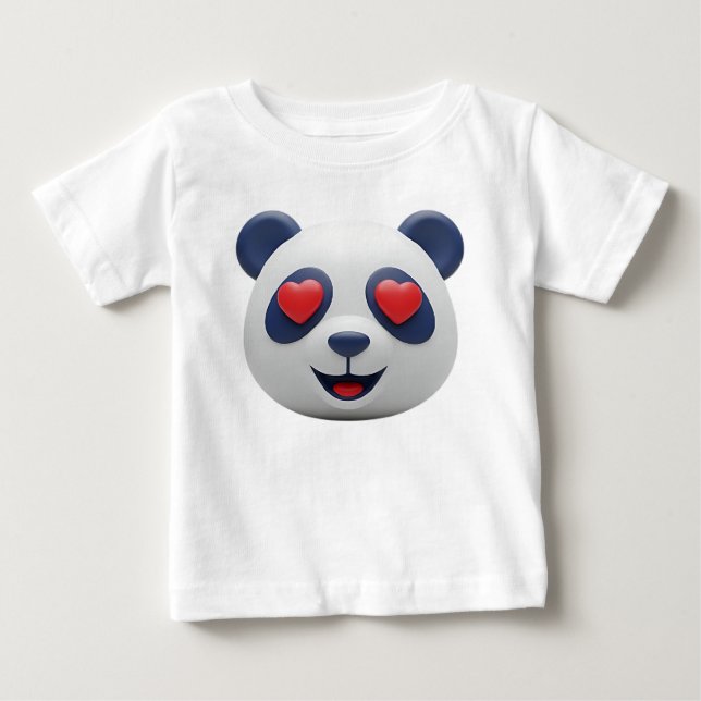 Camiseta Ícone de Panda 3D Amigável de Sucesso (Frente)