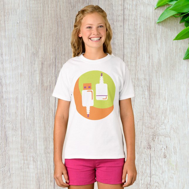 Camiseta Ícone de Plugue USB (Criador carregado)