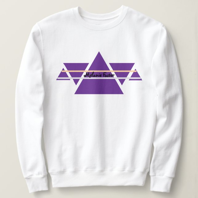 Camiseta Ícone de Triângulo de Script de Nome Personalizado (Frente do Design)