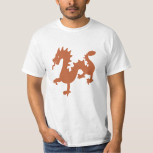 Camiseta Ícone do Zodíaco do Dragão Chinês em Bronze – Ano 