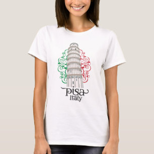 Camiseta Ícone Italiano Torre Inclinada de Pisa