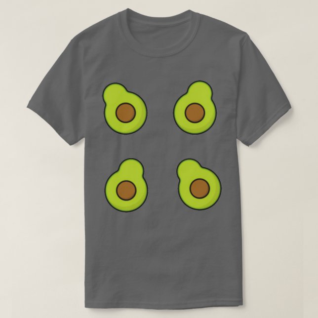 Camiseta Ícone Mínimo de Avocado em Verde (Frente do Design)