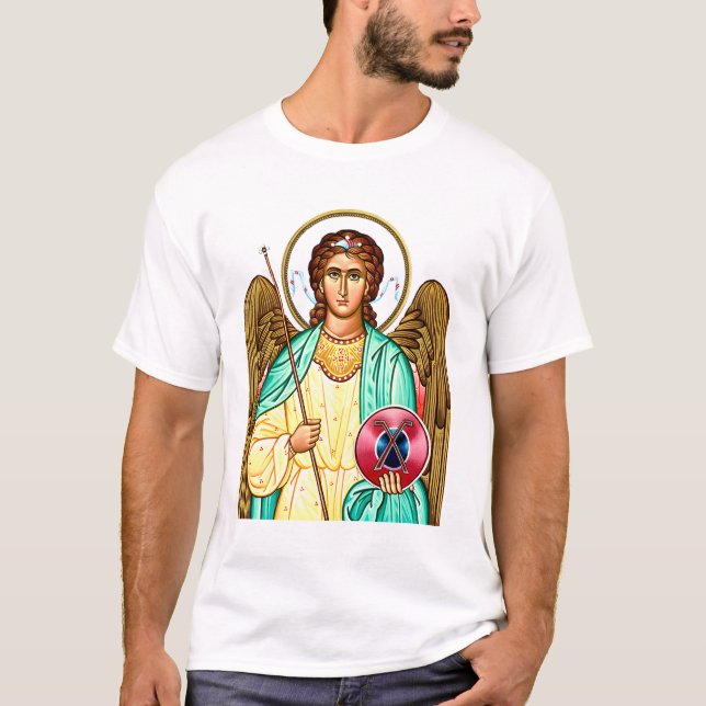 Camiseta Ícone Ortodox do santo Arcanjo Gabriel (Frente)