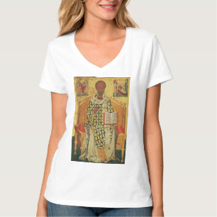 Camiseta Ícone Ortodoxo Bizantino de São Nicolau de Mira
