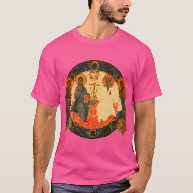 Camiseta Ícone ortodoxo da Santíssima Trindade (Frente)