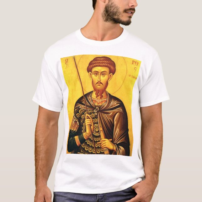 Camiseta ícone ortodoxo de São Teodoro Tiron (Frente)