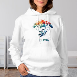 Camiseta Ícone Paraquedista de Coloração Aquosa Personaliza