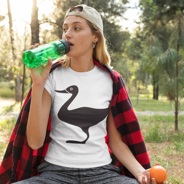 Camiseta Ícone Pássaro Pato Negro (Criador carregado)