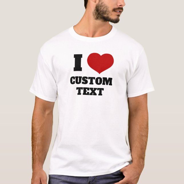 Camiseta Ícone Plano do Coração Vermelho (Frente)