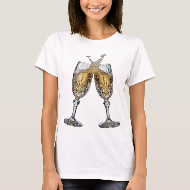 Camiseta Ícone Prata BRINDE À BOA SAÚDE Impressão (Frente)
