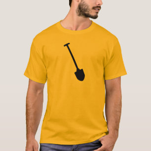 Camiseta Ícone preto da pá da pá