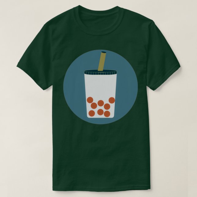 Camiseta Ícone Simples Boba Tea (Frente do Design)