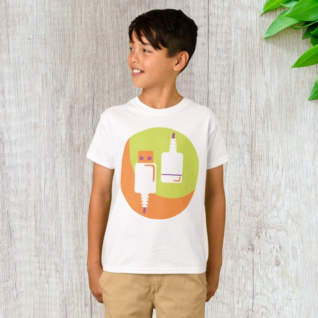 Camiseta Ícone USB Plug (Criador carregado)