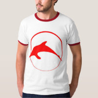 Ícone vermelho do golfinho