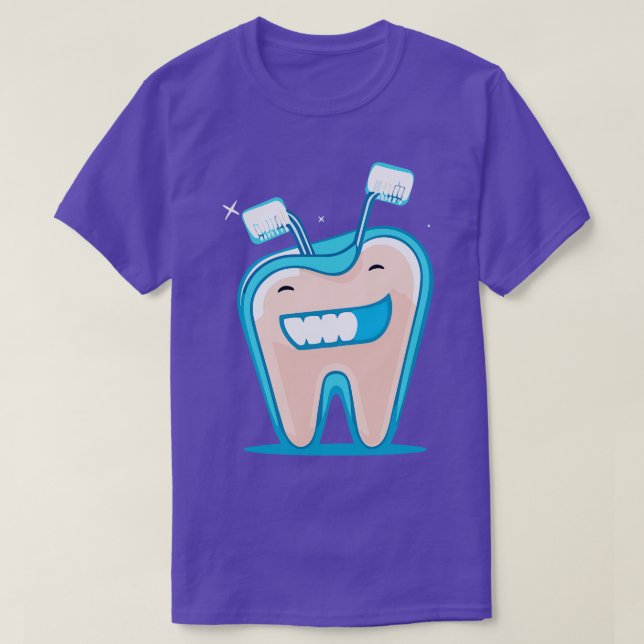 Camiseta Ícone vetorial de sorrisos brilhantes dos dentes l (Frente do Design)
