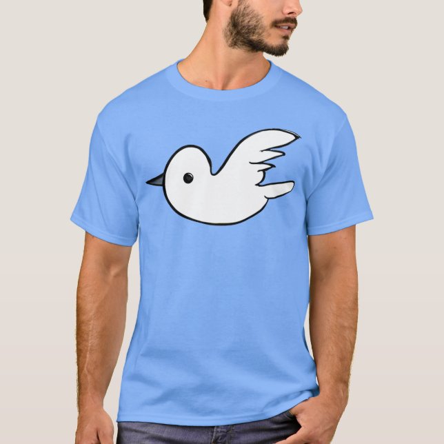 Camiseta ícone voador de asas de pássaros (Frente)