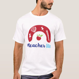 Camiseta Ícones da Escola de Vida do Professor Hashtag