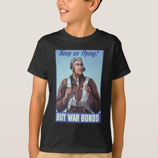 Camiseta Ícones da História Negra: Aviadores da 2ª Guerra M (Frente)