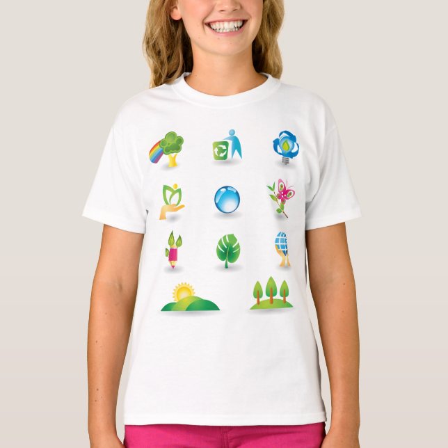 Camiseta Ícones da natureza (Frente)