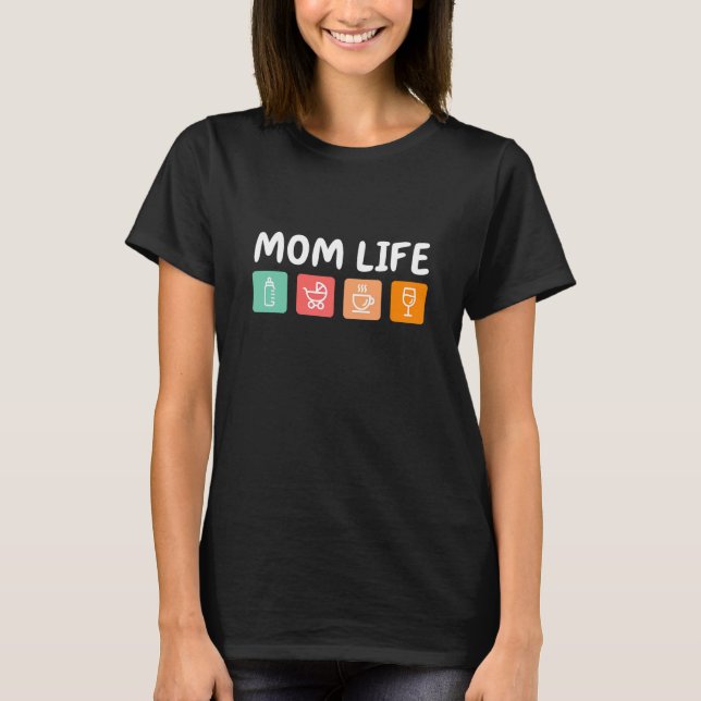Camiseta Ícones da VIDA DE MÃE (Frente)