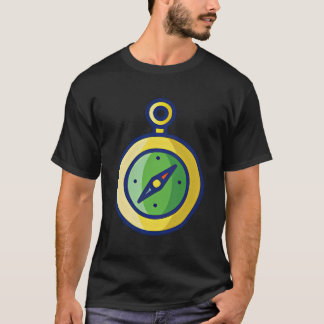 Camiseta Ícones de Compass de Verão Design gráfico simples 