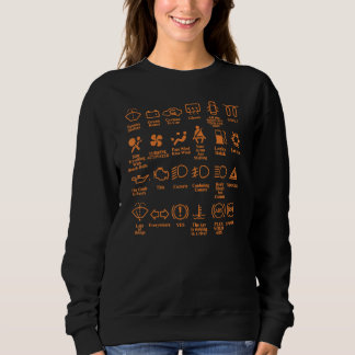 Camiseta Ícones de traço Luzes de aviso do carro Mecânico d