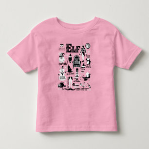 Camiseta Ícones do Elf e citações de filmes Bebê-macacão