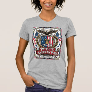 Camiseta Ícones e Símbolos da Liberdade do Escudo Patriótic