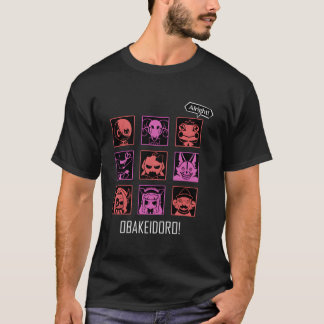 Camiseta Ícones Obakeidoro de Monstros em Cor no Jogo