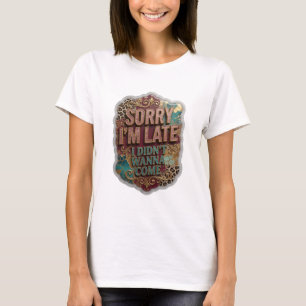 Camiseta Icônica Dourada NÃO QUIS VIR Slogan