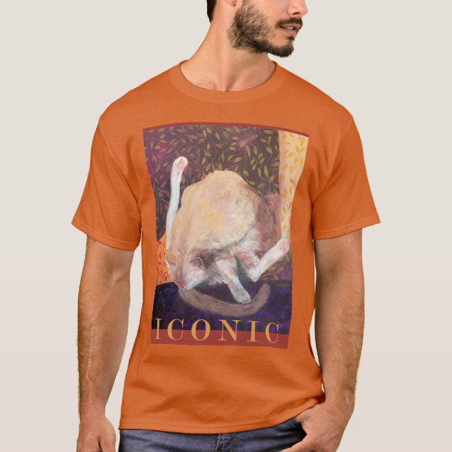 Camiseta Icônico Cat Painting Tee Ginger Tom Cat Kitten (Frente)