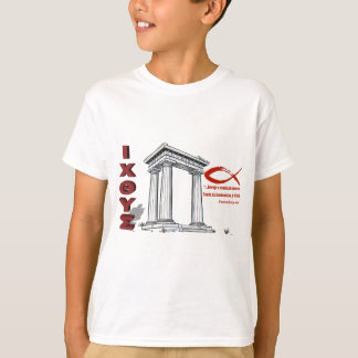 Camiseta Icthys com citação da Bíblia