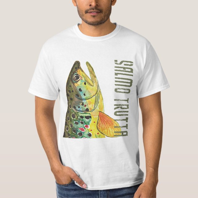 Camiseta Ictiologia De Trutas Marrons, Pesca, Pesca De Voo (Frente)
