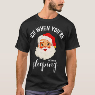 Camiseta ICU Quando você está dormindo Enfermeira da ICU